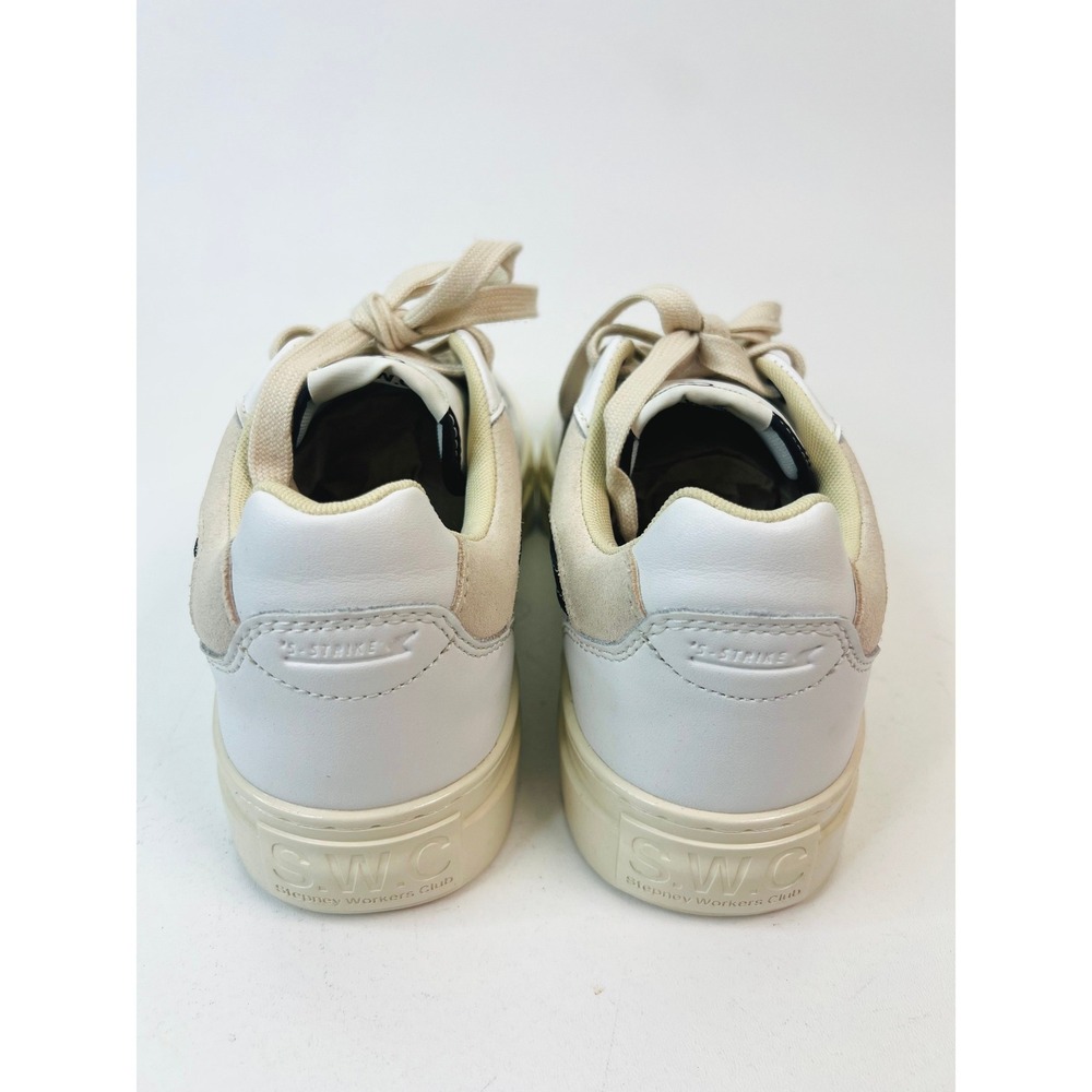 Stepney Workers Club Pearl S-Strike Leather Sneakers White Black Womens 10 - Picture 6 of 9